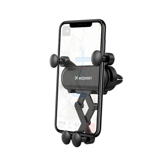 Wozinsky car phone holder gravity for ventilation grille black (WCH-05)