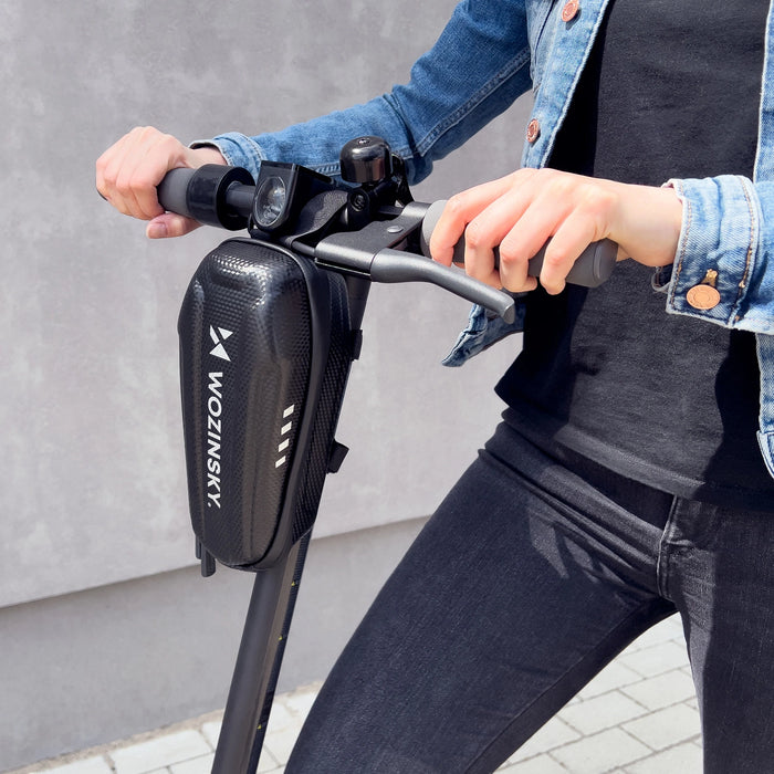 Wozinsky waterproof scooter handlebar bag 2l handlebar bag black (WSB3BK)