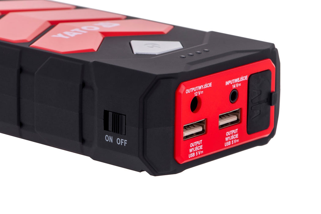 Car jump starter YATO YT-83081 car power bank 9000 mAh 9000 mAh Black, Orange