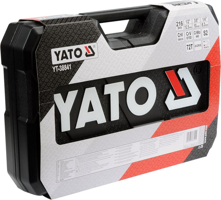 YATO YT-38841 1/4", 3/8", 1/2" Socket wrench set