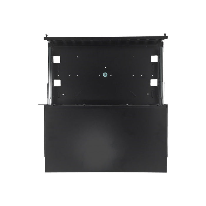 Alantec 24xSC duplex / 24xLC quad 19" 1U telescopic fibre optic patch panel with mounting accessories (grommets, cable ties) (FOP-1U-24SCD-C-P)