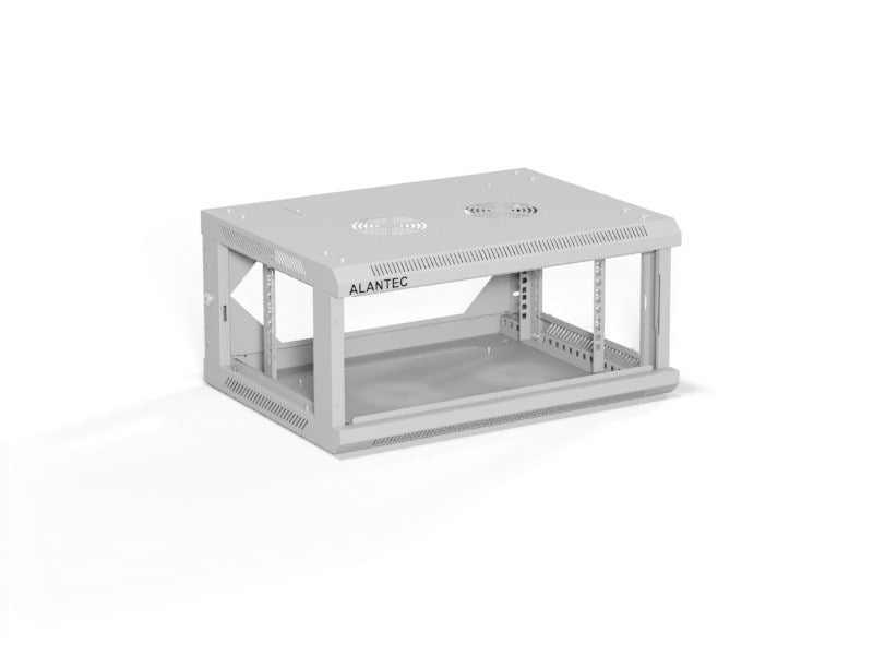 ALANTEC 19" 4U 600x450 wall-mounted cabinet, grey