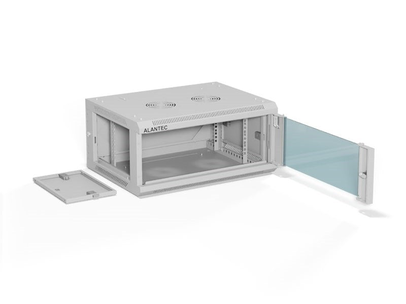 ALANTEC 19" 4U 600x450 wall-mounted cabinet, grey