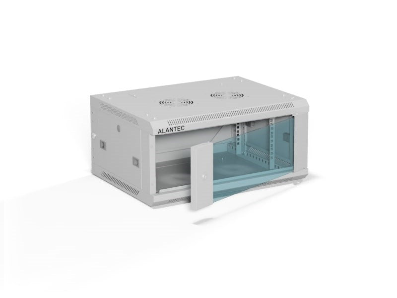 ALANTEC 19" 4U 600x450 wall-mounted cabinet, grey