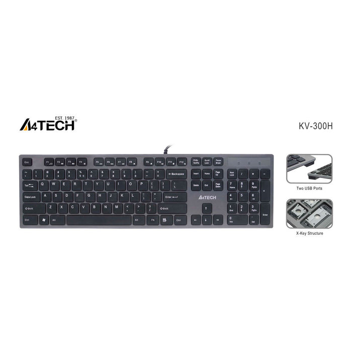 Keyboard A4tech KV-300H, 2 x USB port