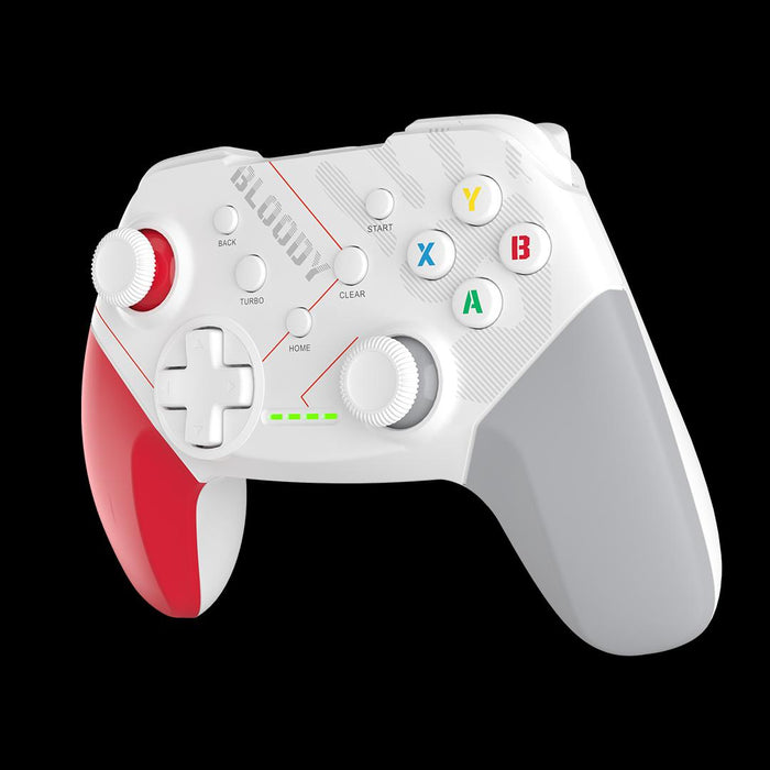 Gaming controller A4tech Bloody GPW50, Dual-mode wired and wireless, White