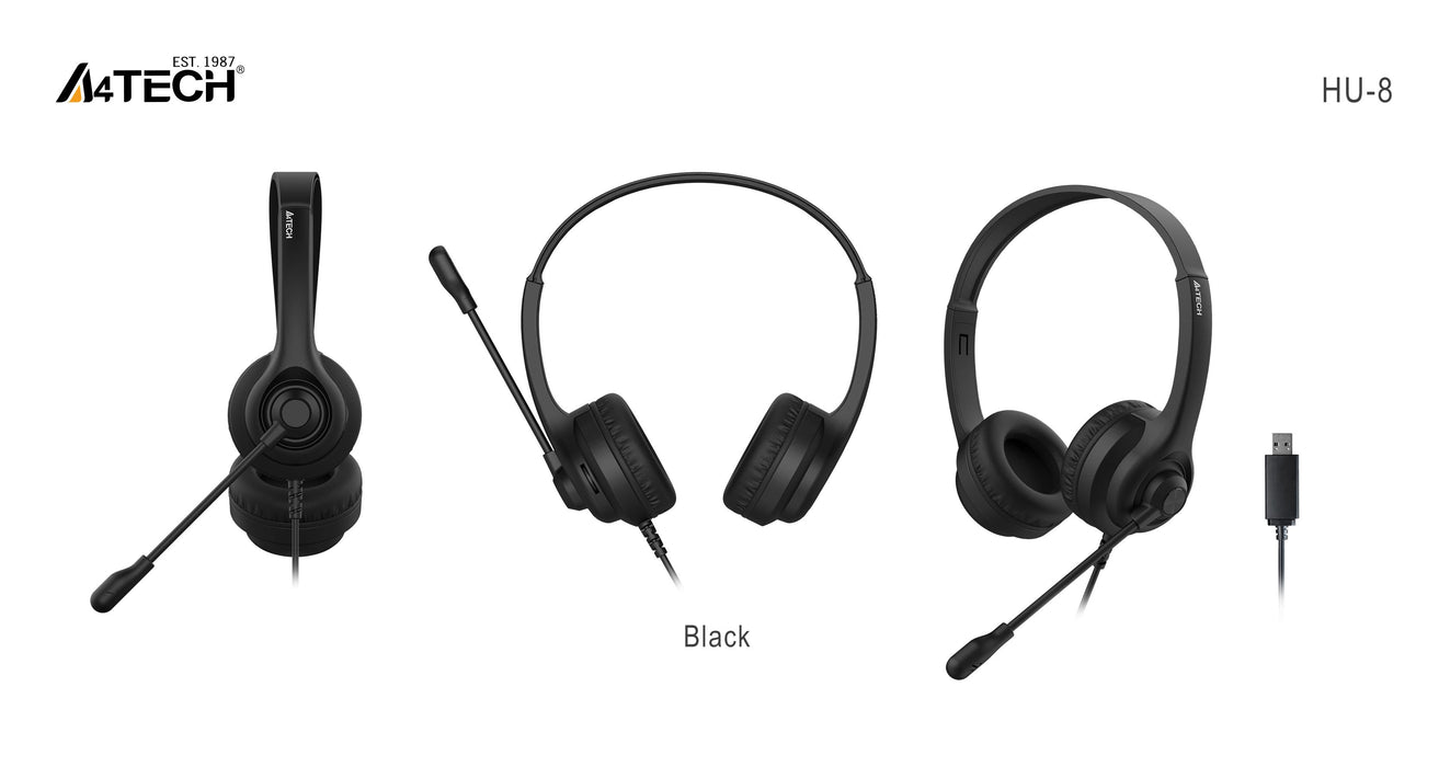 A4tech HU-8 Headphones with microphone, USB, rotating microphone