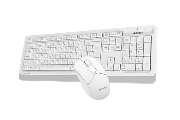 Keyboard and mouse set A4TECH Fstyler FG1012, Wireless, White