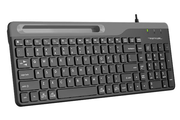 A4tech Fstyler FK25 Wired Keyboard, Phone Stand, Cyrillic, Black