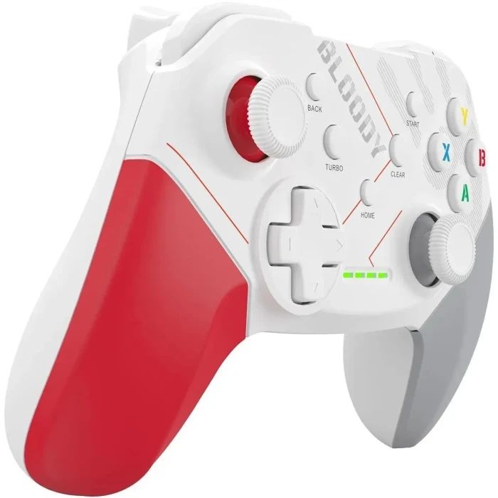 Gaming controller A4tech Bloody GPW50, Dual-mode wired and wireless, White