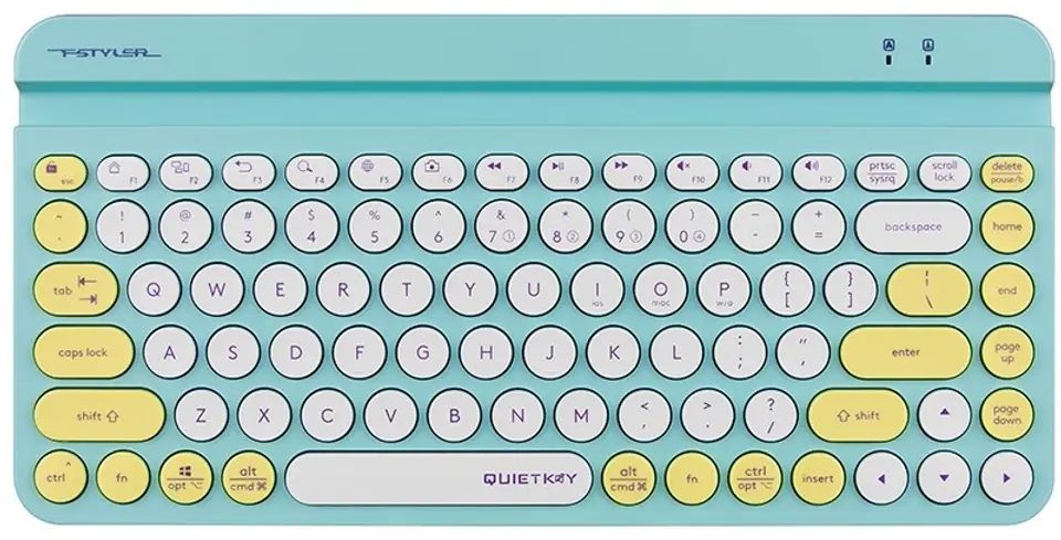 A4tech Fstyler FBK30 Wireless Keyboard, Bluetooth, 2.4G, Phone Stand, Cyrillic, Avocado