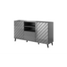 ABETO chest of drawers 150x42x82 graphite/gloss - Chests of drawers made of furniture