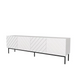 ABETO RTV cabinet on black steel frame 200x42x60 white/gloss white - TV cabinets made of furniture boardSTV-ZPM<<<TV