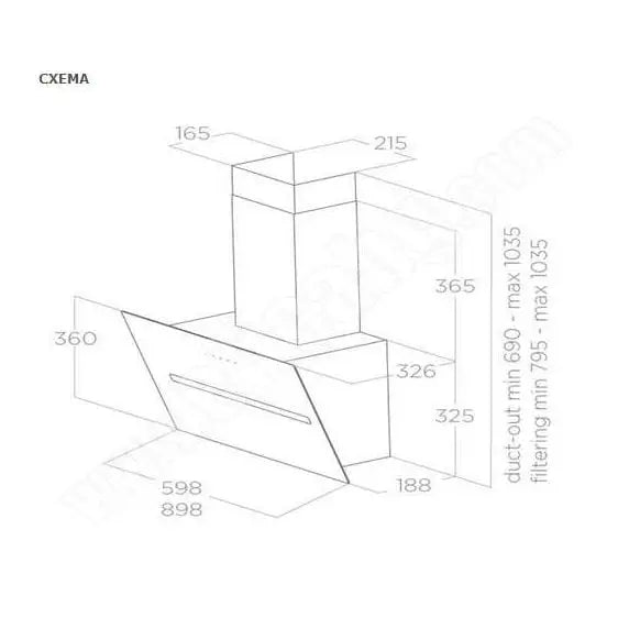 Absorber ELICA SHY-S BL/A/60 - Стандартни абсорбатори<<<Абсорбатори<<<Едра бяла техника<<<TechnoMix