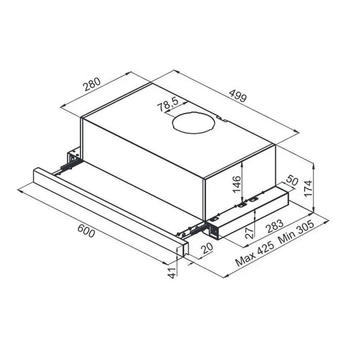 ABSORBER TESY SL 105 2T 60 BL - Абсорбатори<<<Домакински електроуреди<<<Мебели и