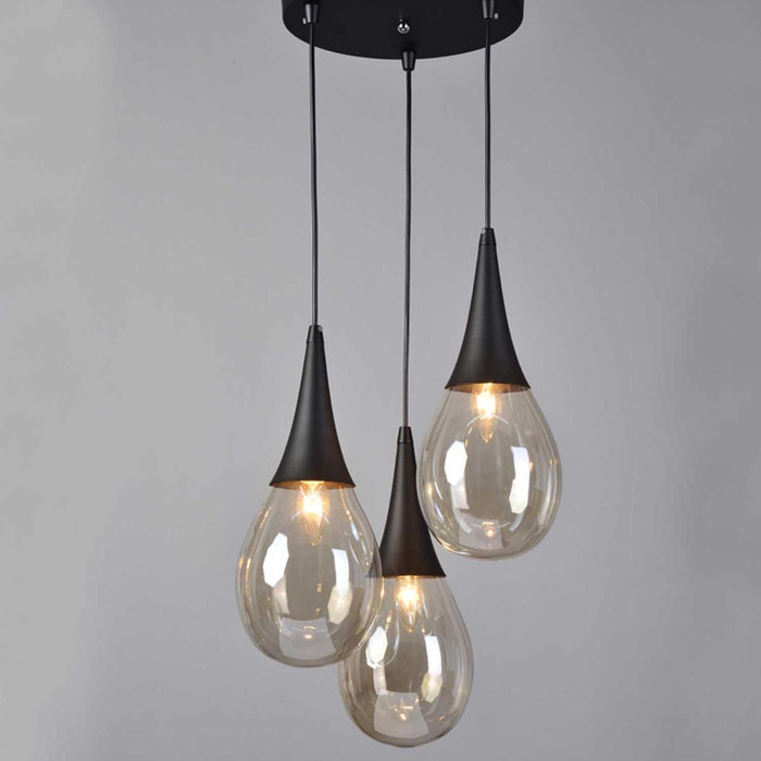 CHANDELIER ATENA 3ΧΕ14 MAT BLACK Φ410