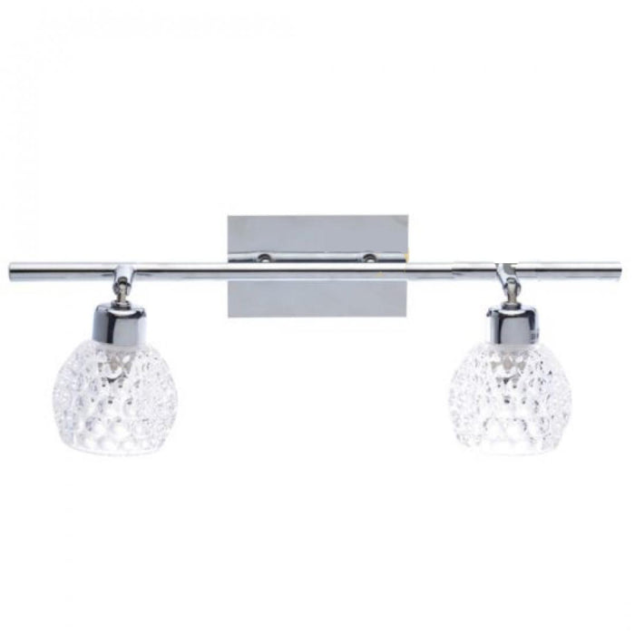 SPOT OSTRAVA 2ΧG9 METAL+GLASS CHROME