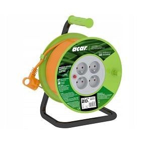 Acar PZ-4Z/OTM H05VV-F 3G1.0 20M Retractable extension cable - Drum extension cordsNEL-PRZ<<<Electric
