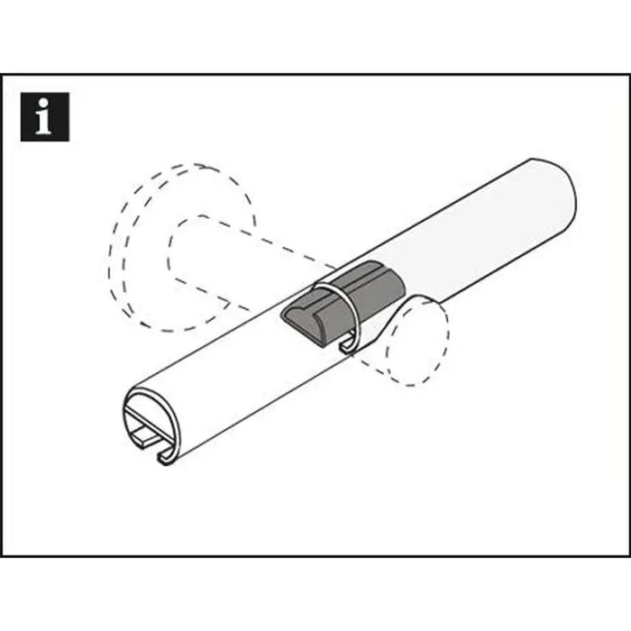ACCESSORY CONNECTION FOR ROD 16 MM. GARDINIA FOR MEMPHIS WITH PROFILE - Аксесоари за корнизи<<<Корнизи щори и