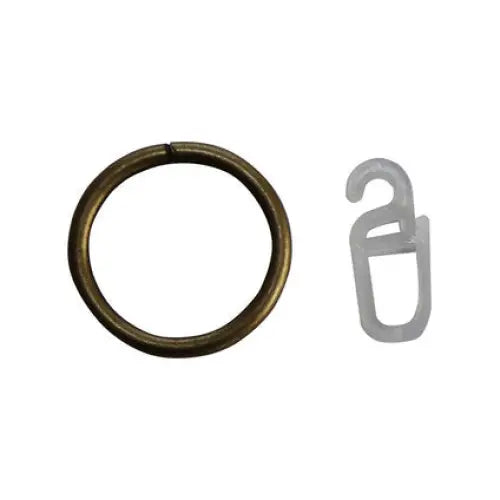 ACCESSORY METAL RING WITH HOOK F19 GENKOVSKI ANTIQUE GOLD 10 PCS. - Аксесоари за корнизи<<<Корнизи щори и
