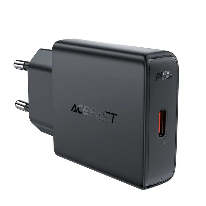 Acefast A65 PD 20W GaN USB-C Ultra Slim Wall Charger - Black - Cell phone USB charger<<<HurtelXML