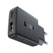 Acefast A69 PD 30W GaN USB-A USB-C ultra slim wall charger - black - Cell phone USB charger<<<HurtelXML