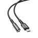 Acefast audio cable USB Type C - 3.5mm mini jack (female) 18cm DAC AUX black (C1-07 black) - Audio adapters<<<HurtelXML