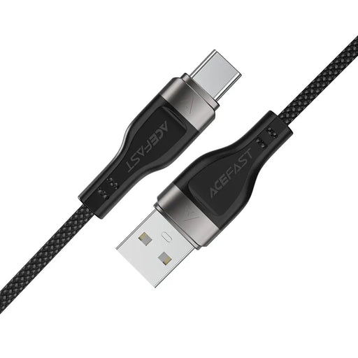 Acefast C11-04 USB-A - USB-C 3A Cable 1.2m Magnetic Braid - Black - Cell phone cables<<<HurtelXML