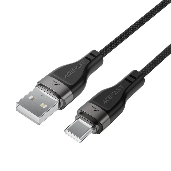 Acefast C11-04 USB-A - USB-C 3A Cable 1.2m Magnetic Braid - Black - Cell phone cables<<<HurtelXML