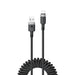 Acefast C14-04 USB-A - USB-C Cable Spring 480Mb/s 3A 1.2m - Black - *Temporary category<<<HurtelXML