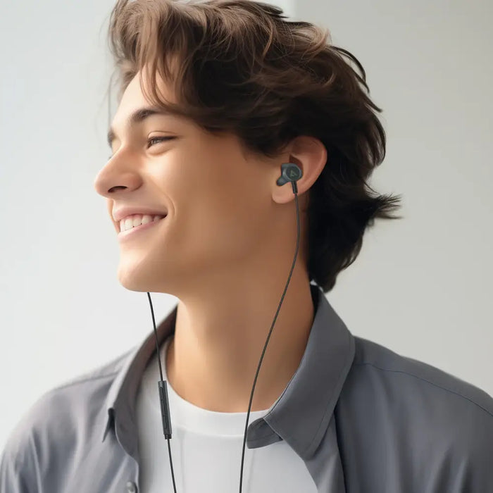 Acefast L1 in-ear headphones with Lightning connector microphone and remote control 1.2 m - black - Headphones