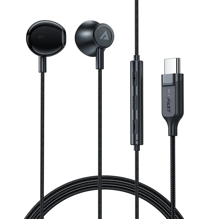 Acefast L2 in-ear headphones with USB-C connector microphone and remote control 1.2 m - black - Headphones