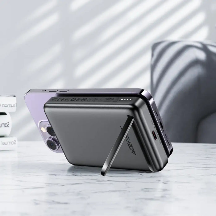 Acefast M6 PD 20W 10000mAh Inductive Powerbank + Cable - Black - Powerbanks<<<HurtelXML