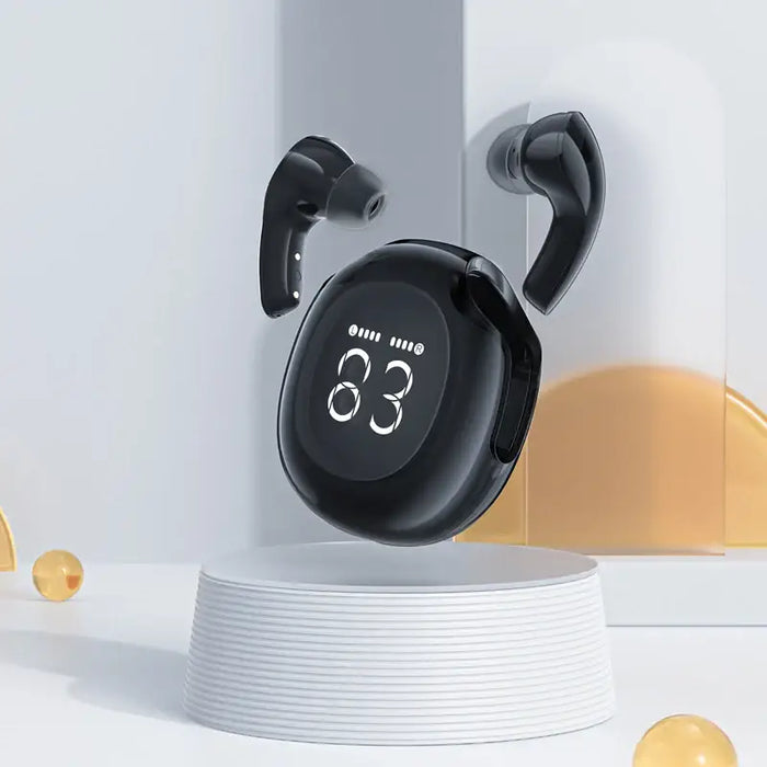 Acefast T9 Bluetooth 5.3 in-ear wireless headphones with display - black - Headphones and speakers<<<HurtelXML