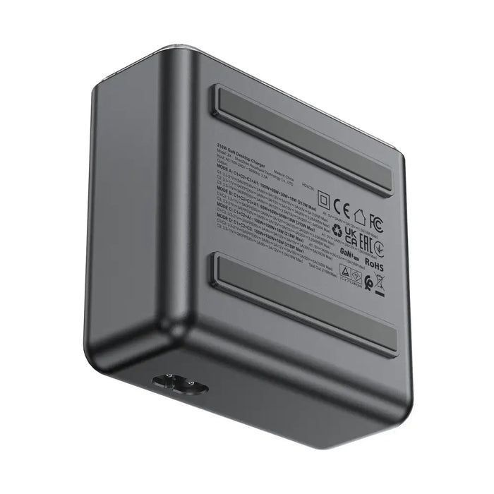 Acefast Z4 PD 218W GaN 3 x USB-C + USB-A Multifunction Adapter with 4 Ports - Gray - Cell phone USB charger<<<HurtelXML