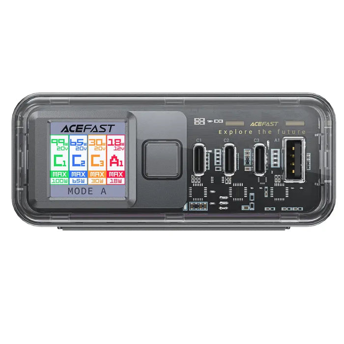 Acefast Z4 PD 218W GaN 3 x USB-C + USB-A Multifunction Adapter with 4 Ports - Gray - Cell phone USB charger<<<HurtelXML