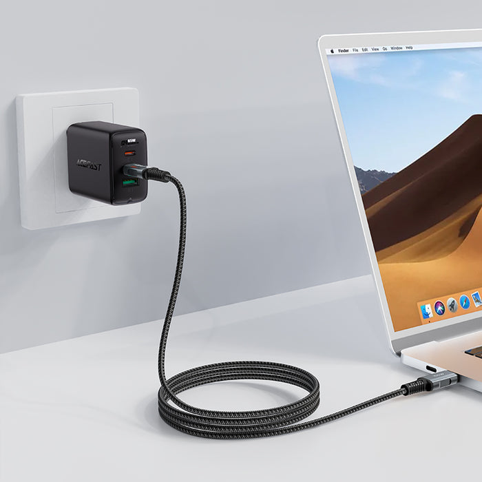 Acefast C4-03 Black USB-C - USB-C PD QC cable 100W 5A 480Mb/s 2m - black