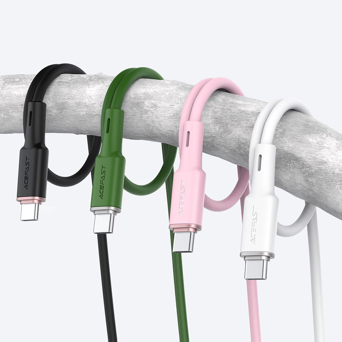 Acefast C2-03-CC USB-C - USB-C PD QC cable 60W 3A 480Mb/s 1.2m - green