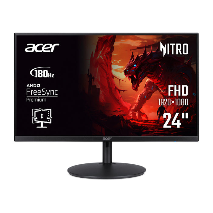 Monitor ACER Nitro XF240YS3biphx UM.QX0EE.301 0.275 mm, 178°/178°, VA, 23.8 ", 60.5 cm, 1920x1080, 180.00 Hz, HDMI, DisplayPort, BLACK