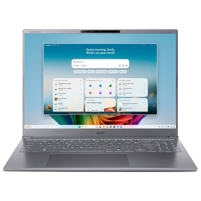 Laptop ACER Aspire X 16 AI AX16-I71M-73FU NX.JZNEX.004 16.0 ", INTEL CORE ULTRA 7 358H, RAM 16 GB, SSD 512 GB, INTEL ARC GRAPHICS B390, WINDOWS 11, STEEL GRAY