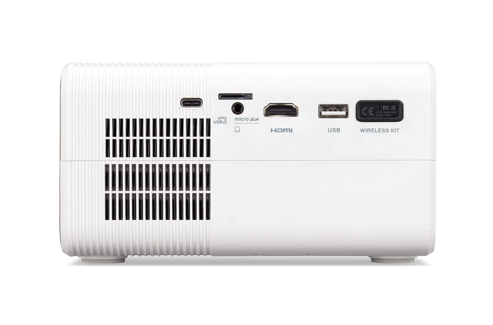 AOPEN QF12 (powered by Acer), LCD, 1080p (1920x1080), 5000 LED Lm, 1 000:1, HDMI, USB (Type A, Type C), MicroSD, Audio out, WiFi+Dongle, Holders, DC Out (5V/0.5A), 1x5W, 1.3Kg