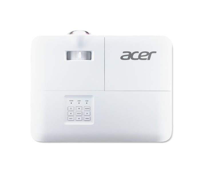 Acer Projector S1387n, DLP, Short Throw 0.5, WXGA (1280x800), 4000 ANSI Lumens, 20 000:1, 1x, HDMI 1.4x2, DC Out (5V/1A, USB-A), Component Video (D-sub), RCA, RJ45, RS232, Audio in/out, Speaker 16W, 3.1 kg, 3Y, White