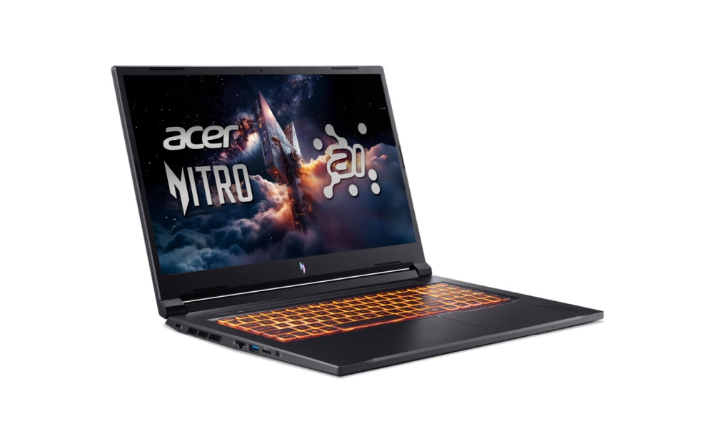Acer Nitro V17, NG-ANV17-41-R14D, AMD Ryzen R7 260 ( up to 5.1GHz, 16MB), 17.3" FHD(1920x1080)IPS 144Hz, 1*16GB DDR5, 1024GB, NVIDIA GeForce RTX 4050 6GB GDDR6, Wi-Fi AX, BT, Win 11 Home, Black+Acer 15.6" Nitro Gaming Backpack Black/Red