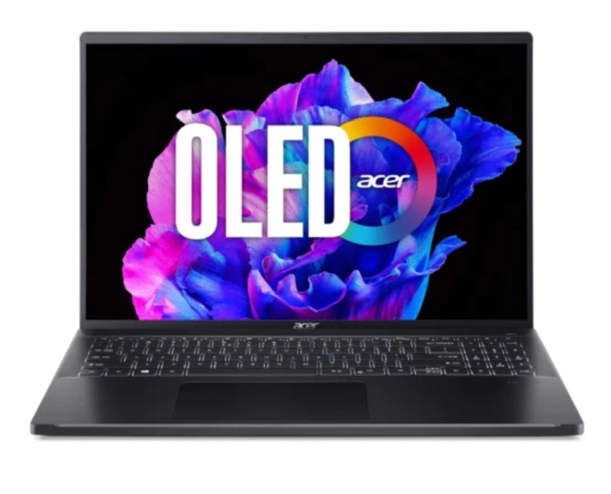 Acer SFG16-71-74R0, Intel Core i7-13620H (up to 4.9GHz, 24MB), 16" CineCrystal 3,2K OLED 120Hz, 16 GB LPDDR5 RAM OB, SSD 1000GB PCIe Gen4, Intel UHD, WIFI6E+BT 5.2, Micro SD, FPR, No Cyrilic, QHD Cam, Win 11 Home 64 bit, Ice Black