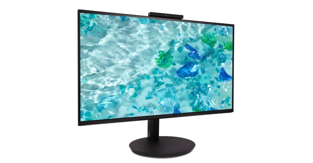 Acer Vero CB242YD6bmiprcx, 23.8'' FHD (1920x1080), IPS, 120Hz, 100M:1, 250nits, 4ms (GTG)/1ms(VRB), AdaptiveSync, VGA, HDMI, DP, Audio In/Out, ZeroFrame, Speakers, Adj.WebCam 5M/Mic array, Energy Class B, TCO, Black, 3Y