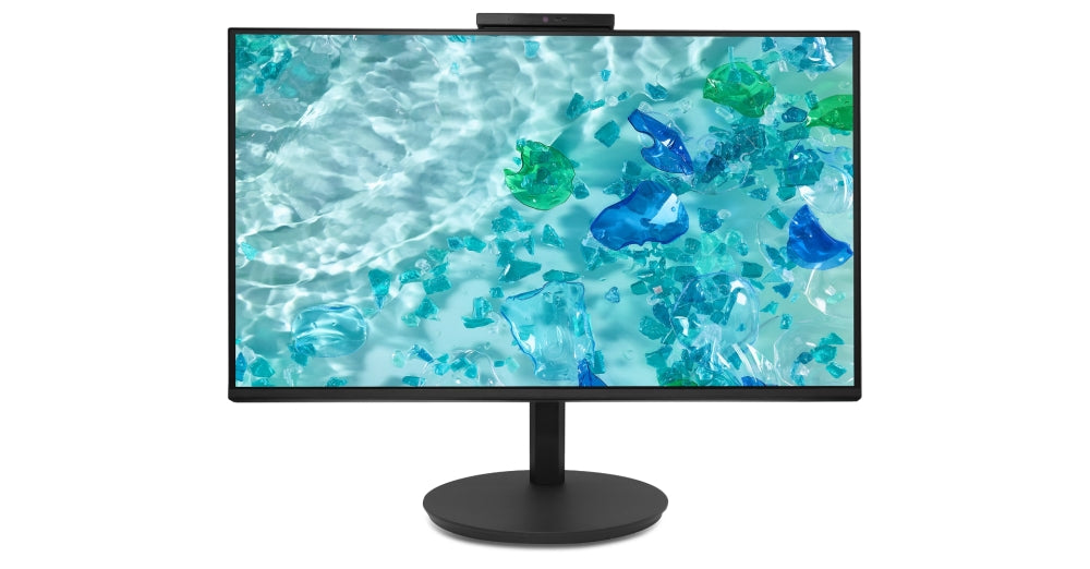Acer Vero CB242YD6bmiprcx, 23.8'' FHD (1920x1080), IPS, 120Hz, 100M:1, 250nits, 4ms (GTG)/1ms(VRB), AdaptiveSync, VGA, HDMI, DP, Audio In/Out, ZeroFrame, Speakers, Adj.WebCam 5M/Mic array, Energy Class B, TCO, Black, 3Y