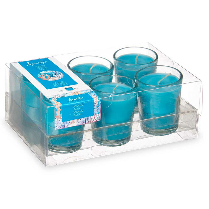 Scented Candle Set Acorde Ocean Glass (12 Units)