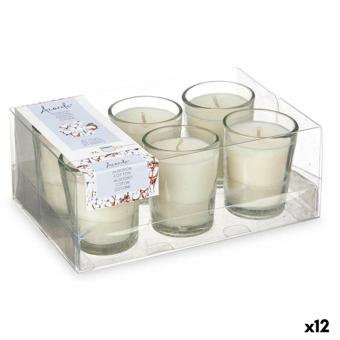 Scented Candle Set Acorde Cotton Glass (12 Units)