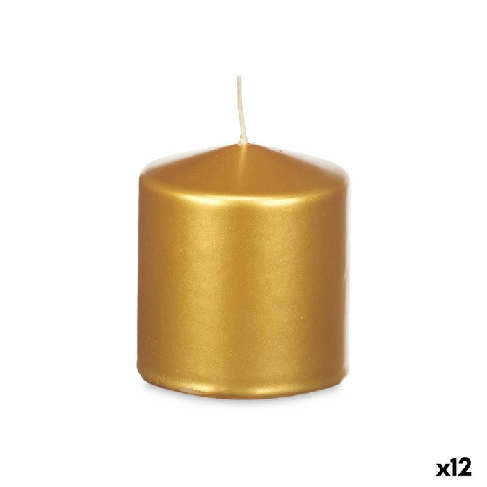 Candle Acorde Golden 9 x 10 x 9 cm (12 Units)