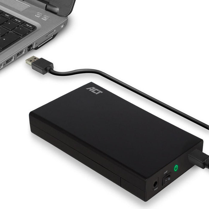 Hard disk drawer ACT AC1405, 3.5", SATA, USB 3.1 Gen1 (USB 3.0), Black